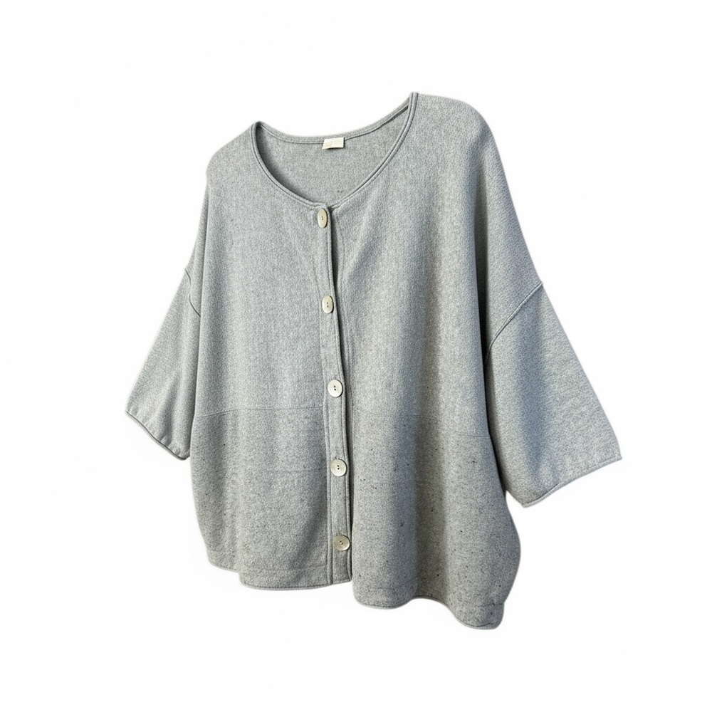 Pure Jill Women’s 
Oversized Gray 3/4 Sleeves
Button Down Sweater Size L